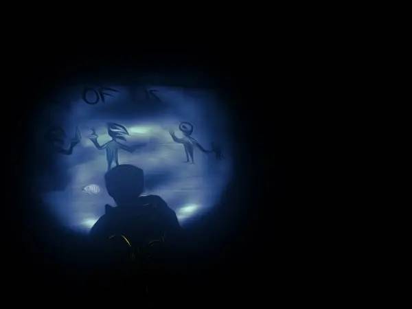 Кадр с взаимодействием персонажа и объекта в Adam Waste