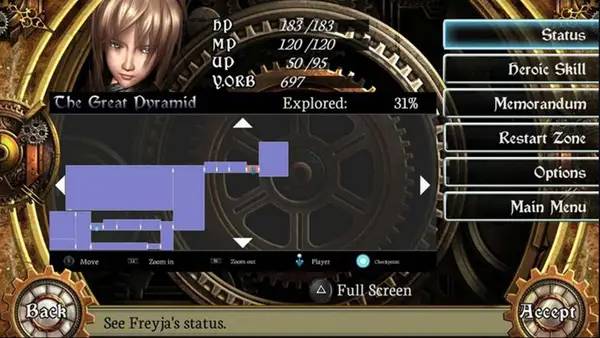 Кадр с взаимодействием персонажа и объекта в AeternoBlade
