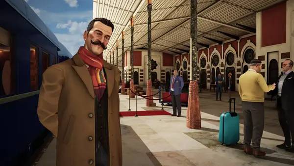 Кадр с взаимодействием персонажа и объекта в Agatha Christie - Murder on the Orient Express