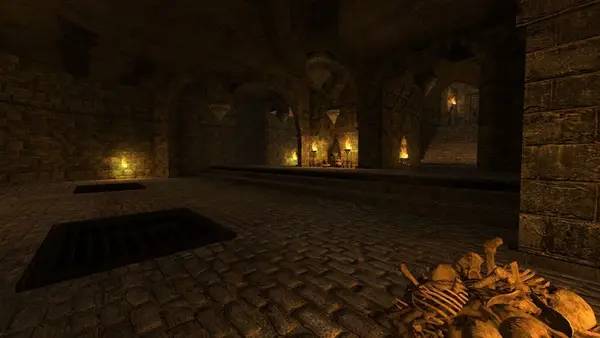 Кадр с взаимодействием персонажа и объекта в Age of Chivalry