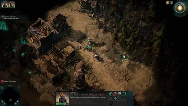 Кадр с взаимодействием персонажа и объекта в Age of Darkness  Final Stand