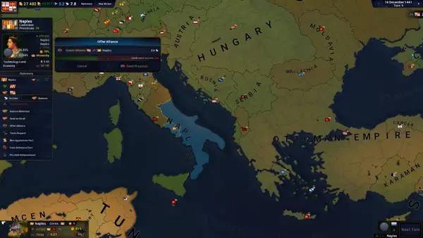 Кадр с взаимодействием персонажа и объекта в Age of History 2