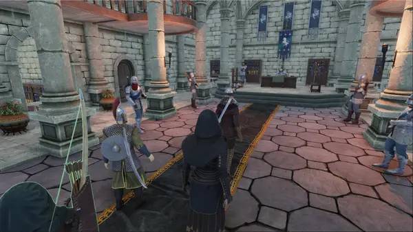 Кадр с взаимодействием персонажа и объекта в Age of Reforging  The Freelands