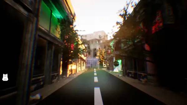 Кадр с взаимодействием персонажа и объекта в Aijin