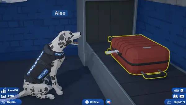 Кадр с взаимодействием персонажа и объекта в Airport X-Ray Simulator