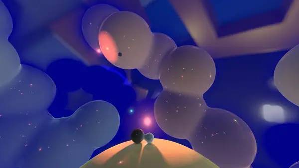 Кадр с взаимодействием персонажа и объекта в AlCHeMoS