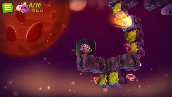 Кадр с взаимодействием персонажа и объекта в Alien Jelly  Food For Thought!