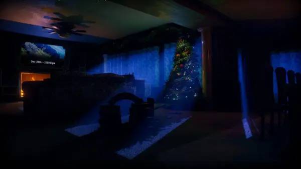 Кадр с взаимодействием персонажа и объекта в All She Wants For Christmas Is YOU