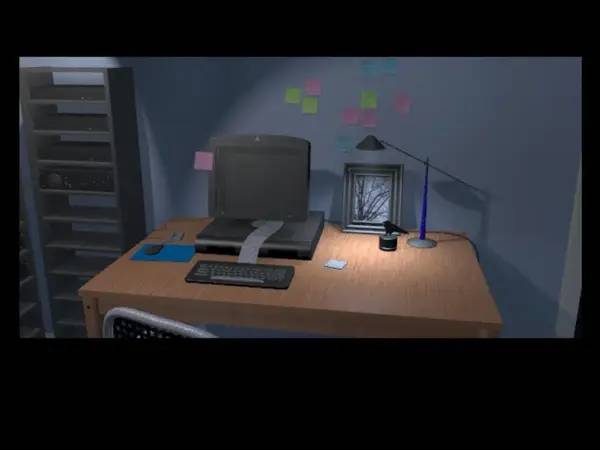 Кадр с взаимодействием персонажа и объекта в AMBER Journeys Beyond