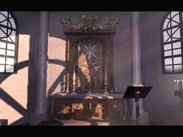 Кадр с взаимодействием персонажа и объекта в Amerzone  The Explorer’s Legacy