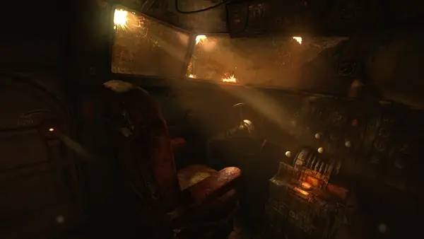 Кадр с взаимодействием персонажа и объекта в Amnesia Rebirth
