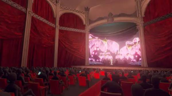 Кадр с взаимодействием персонажа и объекта в Anamorphine