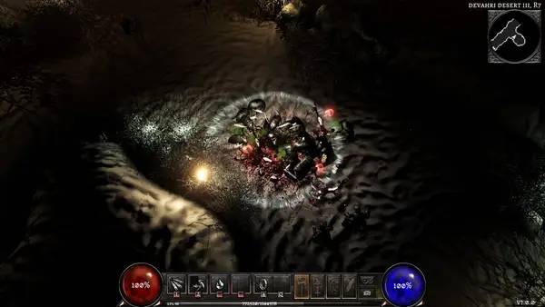 Кадр с взаимодействием персонажа и объекта в Anima  The Reign of Darkness