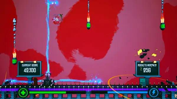 Кадр с взаимодействием персонажа и объекта в Antirocketh