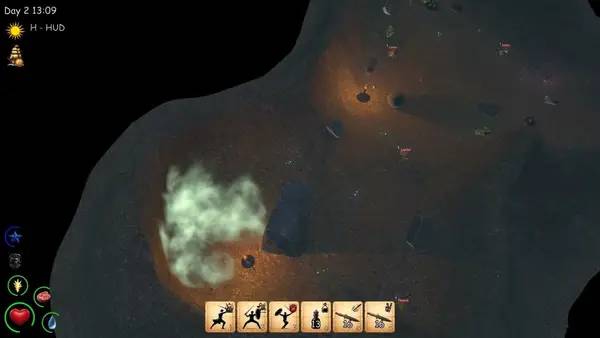 Кадр с взаимодействием персонажа и объекта в Archipelago Island Survival