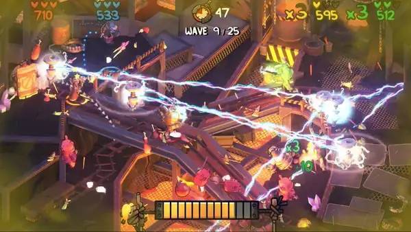 Кадр с взаимодействием персонажа и объекта в Arrow Heads