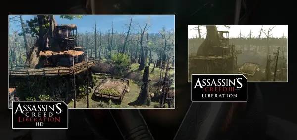 Кадр с взаимодействием персонажа и объекта в Assassin’s Creed Liberation HD