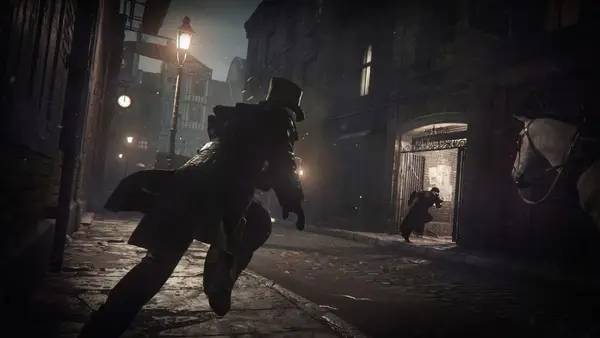 Кадр с взаимодействием персонажа и объекта в Assassin's Creed Syndicate - Jack The Ripper