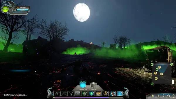 Кадр с взаимодействием персонажа и объекта в Astral Terra