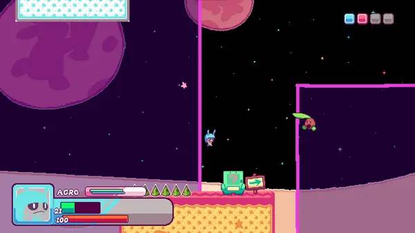 Кадр с взаимодействием персонажа и объекта в Astropods Starside Glaze