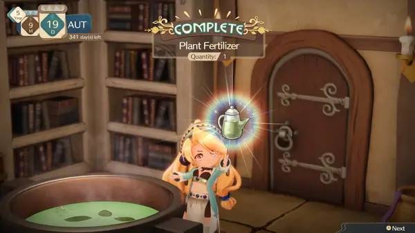 Кадр с взаимодействием персонажа и объекта в Atelier Marie Remake  The Alchemist of Salburg