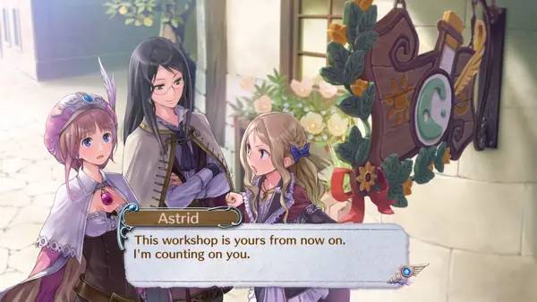 Кадр с взаимодействием персонажа и объекта в Atelier Rorona ~The Alchemist of Arland~ DX