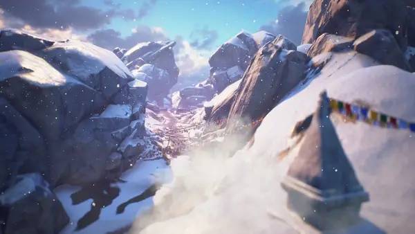 Кадр с взаимодействием персонажа и объекта в ATV Drift and Tricks