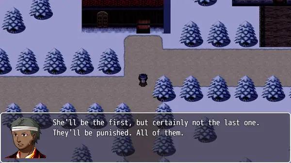 Кадр с взаимодействием персонажа и объекта в Aurora - Cores Ocultas