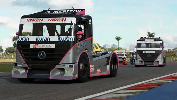 Кадр с взаимодействием персонажа и объекта в Automobilista 2