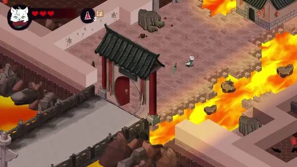 Кадр с взаимодействием персонажа и объекта в Avani