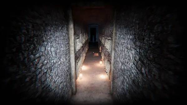 Кадр с взаимодействием персонажа и объекта в Awakened Dark Space