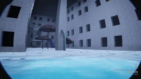 Кадр с взаимодействием персонажа и объекта в Backrooms Bodycam