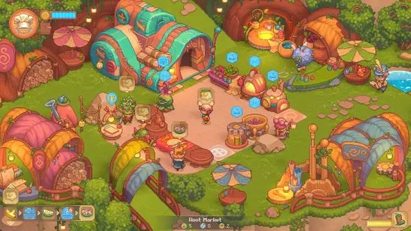 Кадр с взаимодействием персонажа и объекта в Bandle Tale  A League of Legends Story
