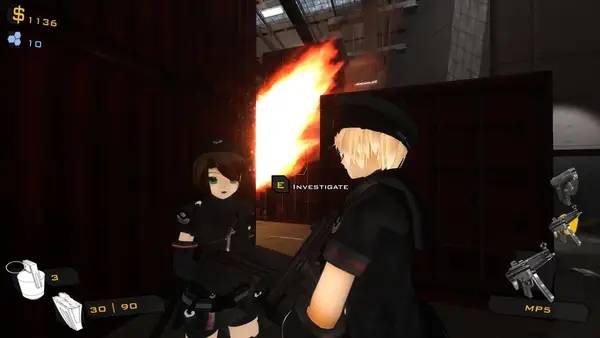 Кадр с взаимодействием персонажа и объекта в Banzai Escape 2