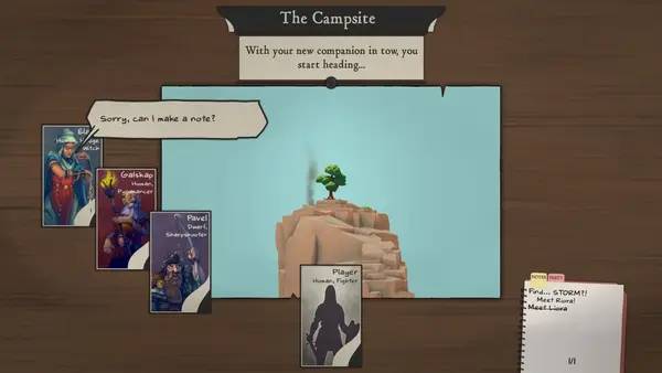 Кадр с взаимодействием персонажа и объекта в Basements n' Basilisks  Storms of Sorcery