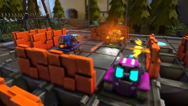 Кадр с взаимодействием персонажа и объекта в Battle Bolts