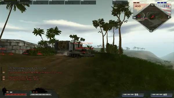 Кадр с взаимодействием персонажа и объекта в Battlefield Vietnam - Operation Remembrance