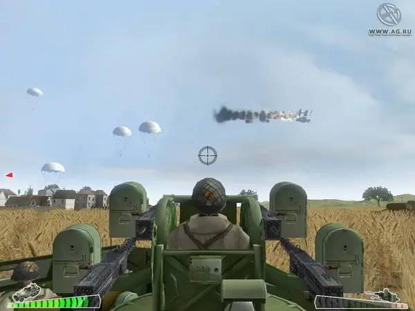 Кадр с взаимодействием персонажа и объекта в Battlestrike  The Road to Berlin
