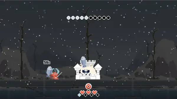 Кадр с взаимодействием персонажа и объекта в Beats Warrior Nian