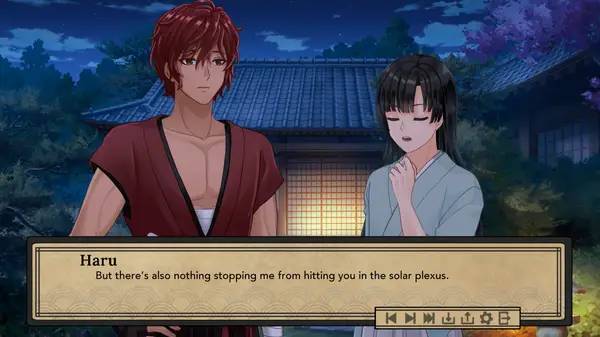 Кадр с взаимодействием персонажа и объекта в Beneath the Bleeding Moon