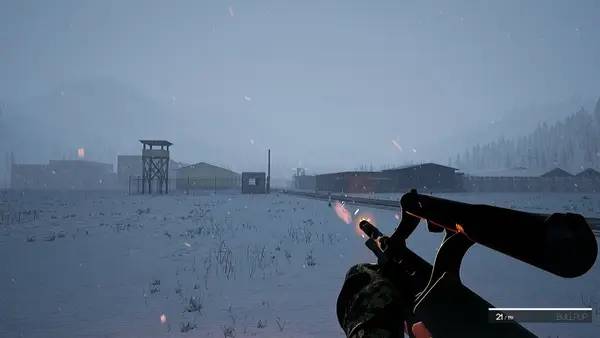 Кадр с взаимодействием персонажа и объекта в Beyond Enemy Lines  Operation Arctic Hawk