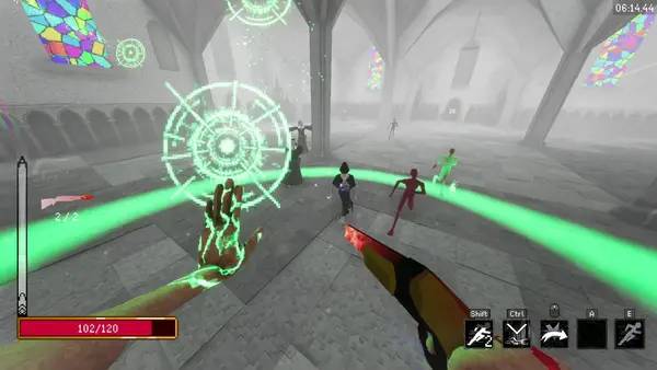 Кадр с взаимодействием персонажа и объекта в Blood Rush