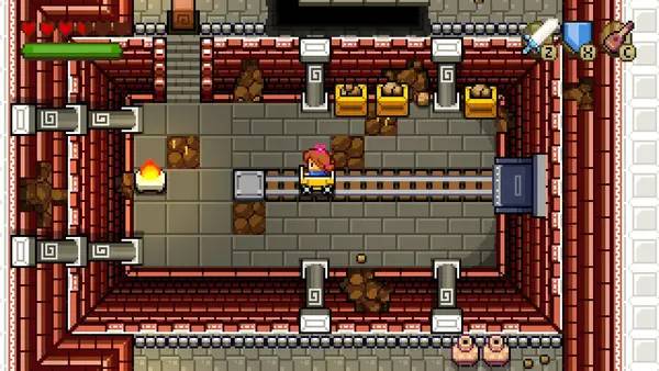 Кадр с взаимодействием персонажа и объекта в Blossom Tales 2  The Minotaur Prince
