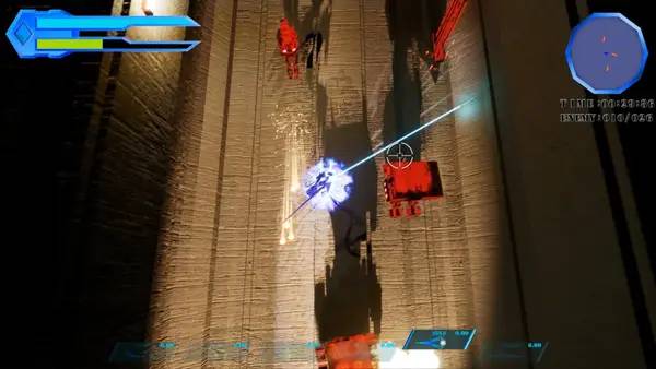 Кадр с взаимодействием персонажа и объекта в Blue Crystal