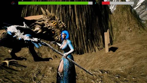 Кадр с взаимодействием персонажа и объекта в BlueBete