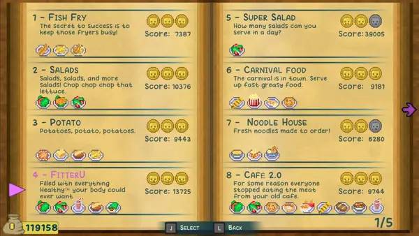 Кадр с взаимодействием персонажа и объекта в Bone's Cafe