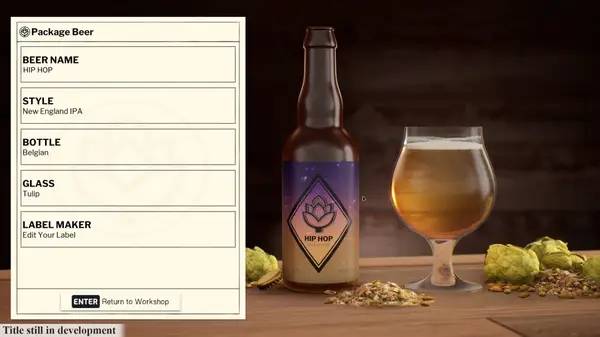 Кадр с взаимодействием персонажа и объекта в Brewmaster  Beer Brewing Simulator