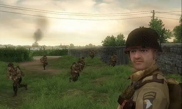 Кадр с взаимодействием персонажа и объекта в Brothers in Arms  Road to Hill 30