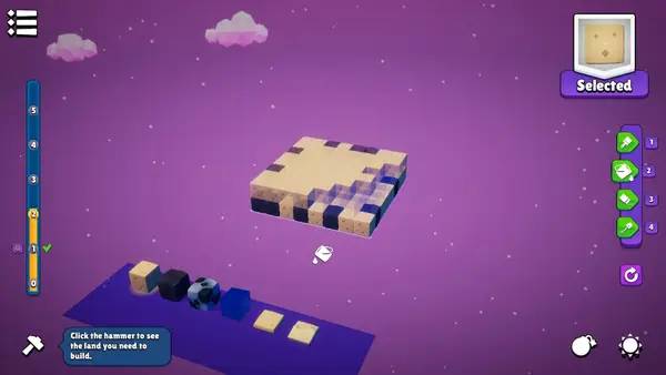 Кадр с взаимодействием персонажа и объекта в Build Lands