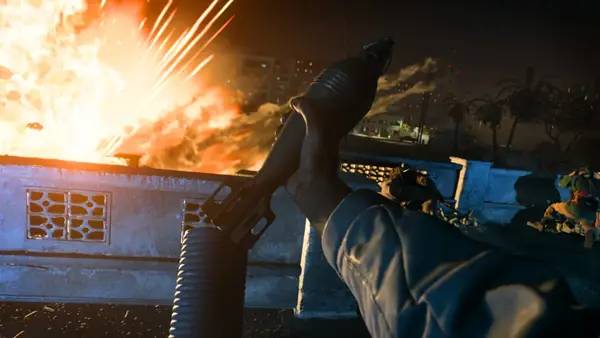 Кадр с взаимодействием персонажа и объекта в Call of Duty  Modern Warfare 2019